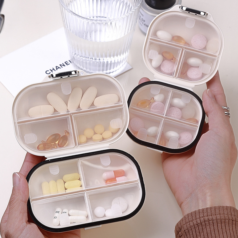 Portable Pill Box Mini Easy Carry-on Pill Dispensing Box Packing Small Size Pill Box