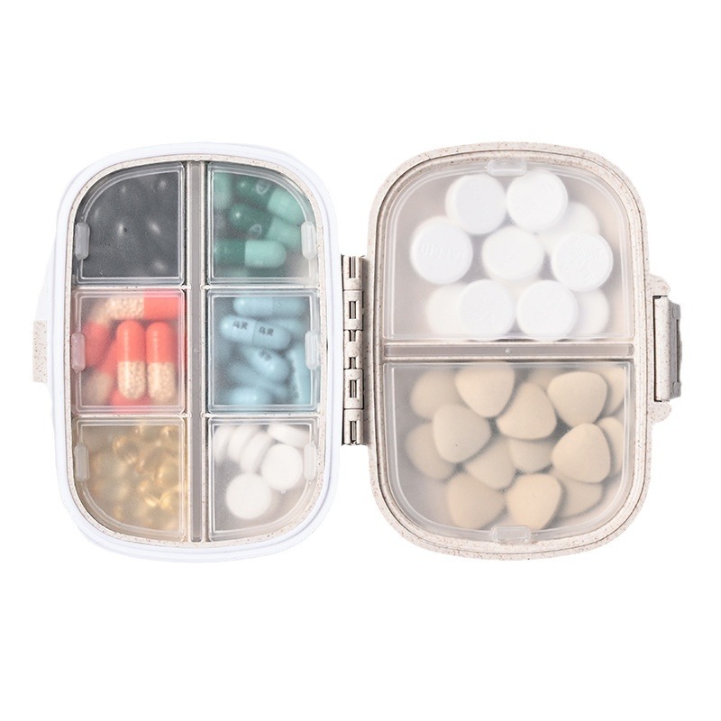 8 Compartments 1 Week Pill Organizer Medicine Dispenser Storage  Pills Box